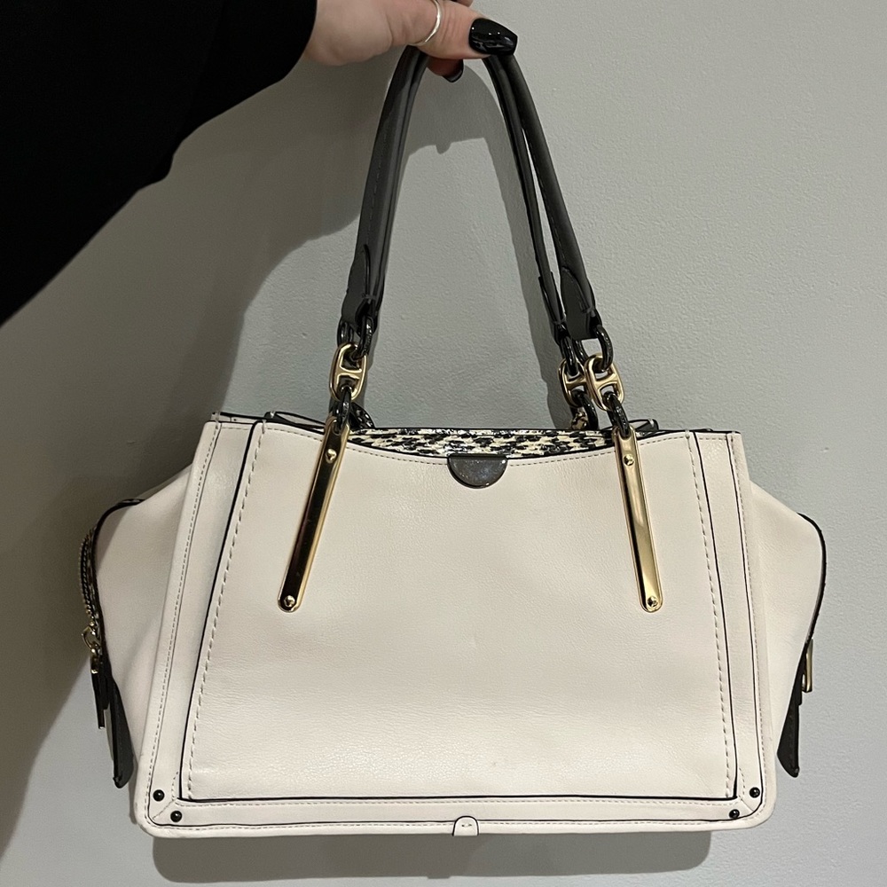 Coach Dreamer Snakeskin Detail Satchel - Picture 2 of 4